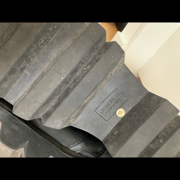 Cinzia Araia Lamb Skin Leather Boots Size 43 - Picture 10 of 10